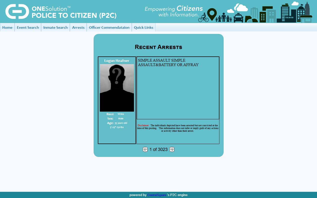 Lincoln County arrest records and court charges P2C arrests