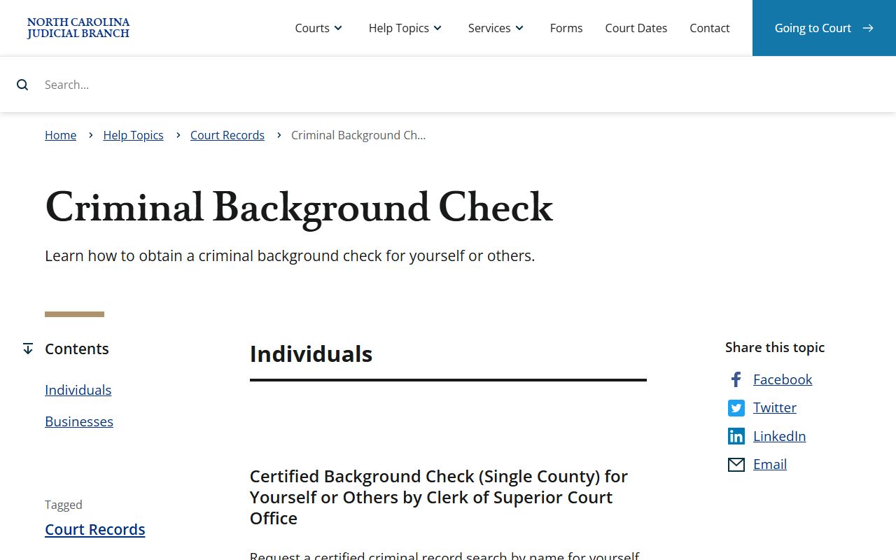 Lincoln County court records certified criminal background check