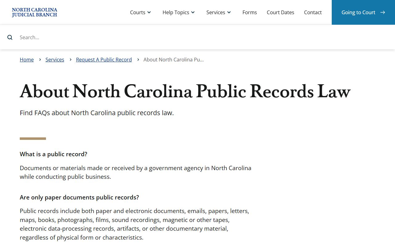 Lincoln County court records public records law summary