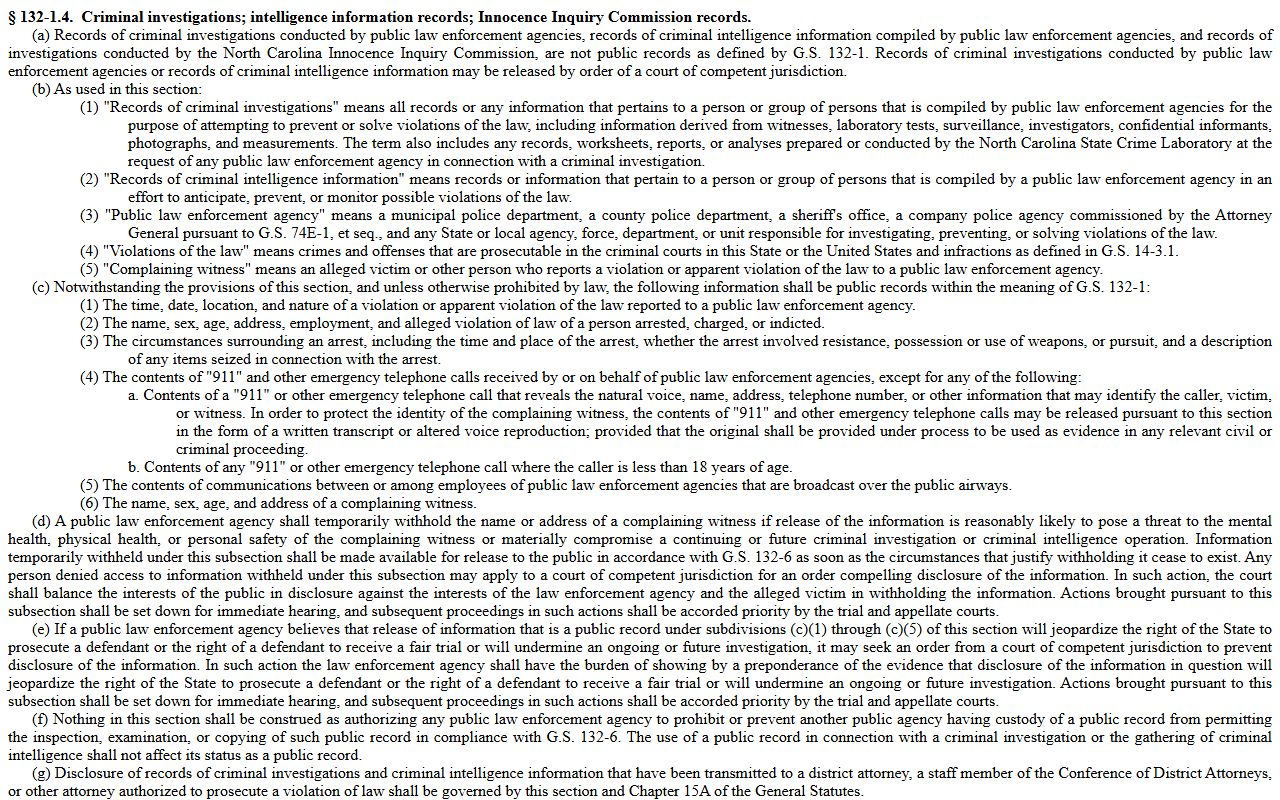 Lincoln County criminal court records criminal investigation statute