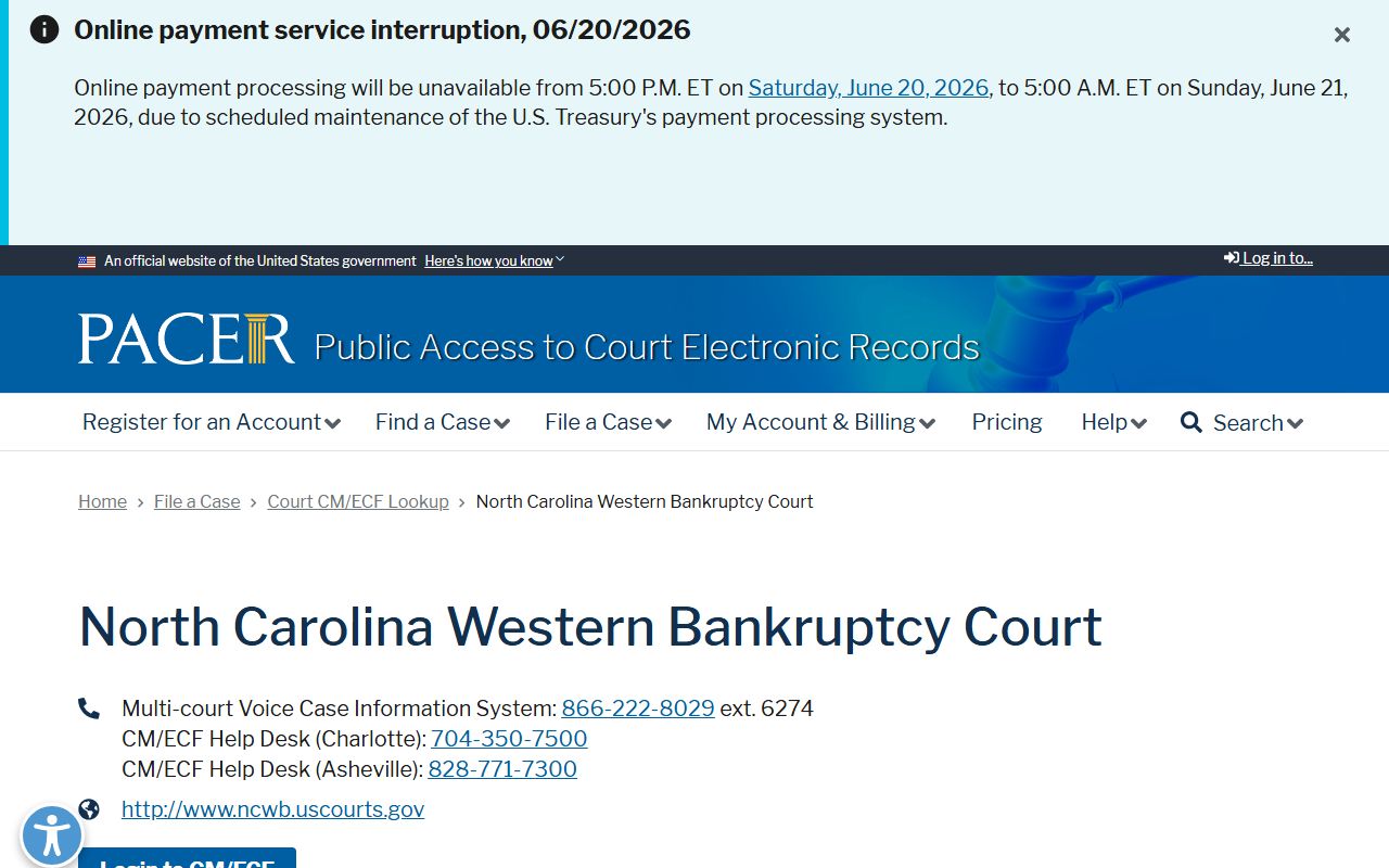 Lincoln County Superior Court District Court bankruptcy PACER lookup