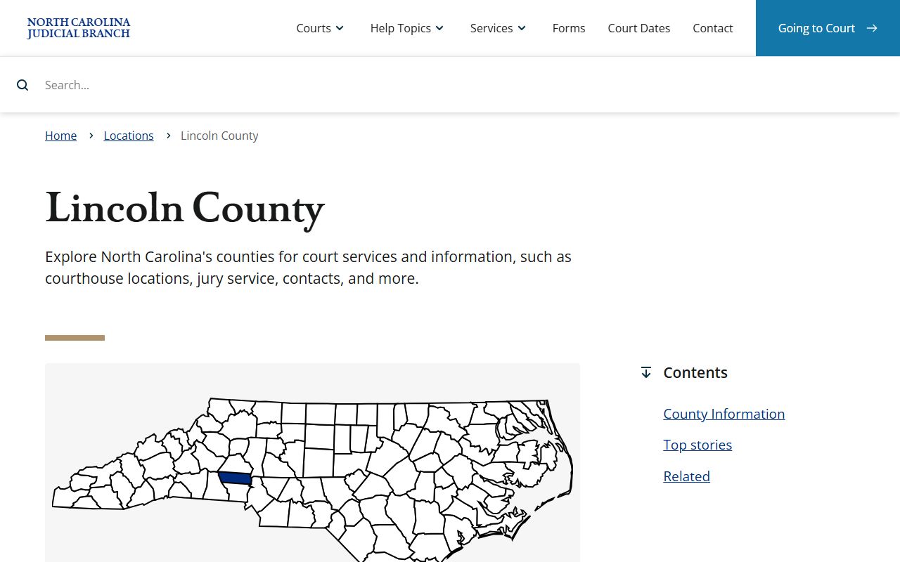 Lincoln County court records Judicial Branch landing page