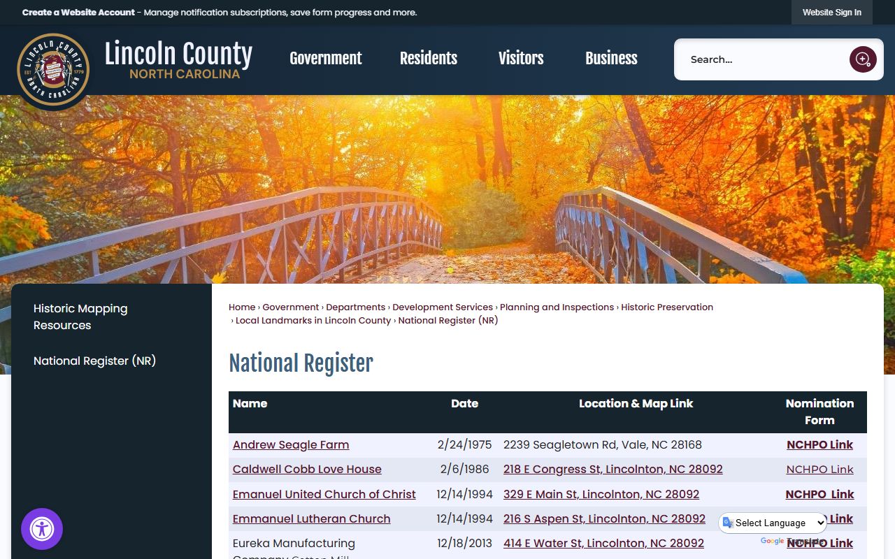 Lincoln County court records National Register resources