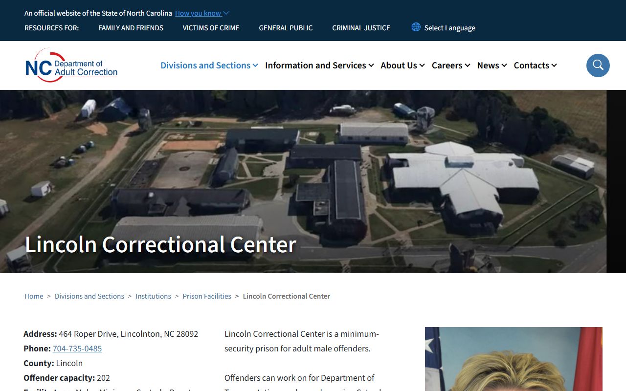 Lincoln County inmate search state prison distinction
