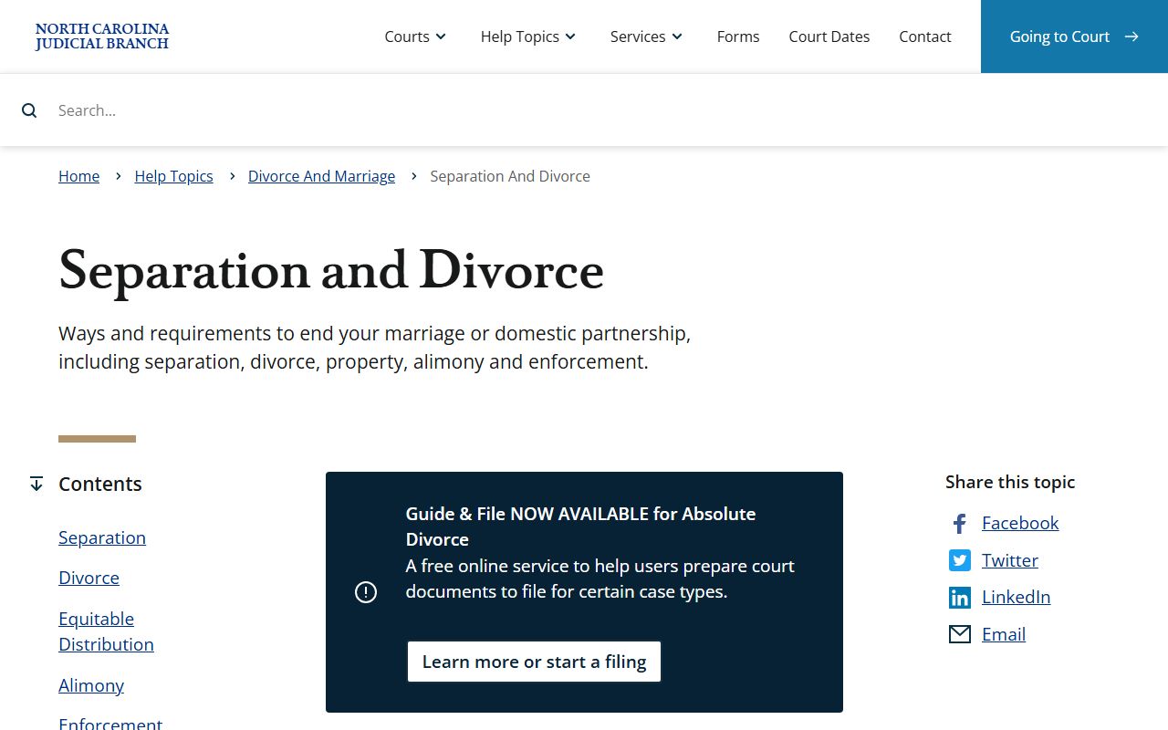 Lincoln County divorce records NC separation and divorce help